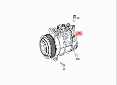 AC Compressor A0008307300 A0022303111 A0022305011 A0022307311 Compatible With MERCEDES-BENZ C-CLASS (W204) & CLS (C218) & E-CLASS (W212)