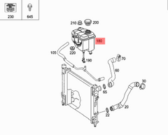 Coolant Bottle 2035000049 A2035000049 For MERCEDES-BENZ C-CLASS W203 Tag-B-09