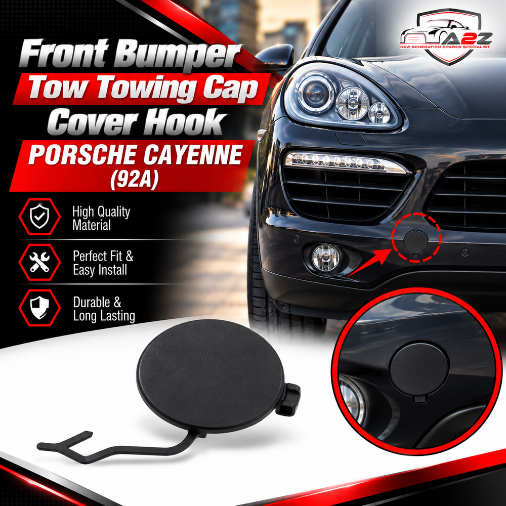Front Bumper Tow Towing Cap Cover Hook Left 95850515500 Right 95850515600 Compatible with PORSCHE CAYENNE (92A) (2011-2014) Tag No.139