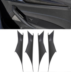 BMW 5 Series G30 black inner door handle set – 4-piece replacement without leather for 2017–2023 models with OEM fit and premium finish