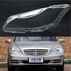 Front Headlight Glass Compatible with Mercedes-Benz S-CLASS W221 (2010 - 2014).