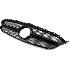 Front Bumper Grill Compatible With Mercedes Benz C Class W205 2014-2019 Front Bumper Grill W205 Grill Amg Black