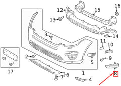 Silver Fog Lamp Chrome Right LR066139 & Left LR066137 Compatible With Land Rover Discovery Sport - L550 (2015-2019) Tag No.617