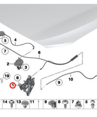 Front Left Lower Hood Lock Lid Latch 51237206453 Compatible With BMW 5-Series F10