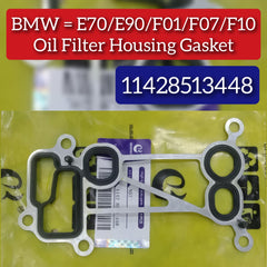 Oil Filter Housing Gasket 11428513448 Compatible With BMW X5 (E70), 3 Series (E90), 7 Series (F01)