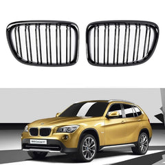 Front Bumper Grill Compatible With Bmw X1 E84 2009-2016 Front Bumper Grill Glossy Black