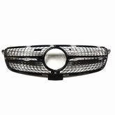 Front Bumper Grill Compatible With Mercedes Gle W166 X166 2016-2020 Gle 63 Gle 55 Gle 65 Front Bumper Panamericana Grill W166 Grill Diamond Black Gle