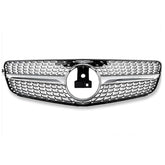 Front Bumper Grill Compatible With Mercedes Benz C Class W204 2007-2014 Front Bumper Grill W204 Grill Diamond Silver