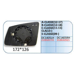 Mirror Glass Compatible With Mercedes C Class Mirror Glass C Class W204 2011 A Class W176 B Class W256 2012 Cla W117 E Class W212 Right 1405 RIGHT