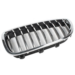 Front Chrome Kidney Grill Set (10 Lines) Right 51137336478 & Left 51137336477 Compatible With BMW 5 Series F10 2010-2016 Tag 14