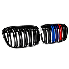 Front Bumper Grill Compatible With Bmw X1 F48 2016-2022 Front Bumper Grill M Colour