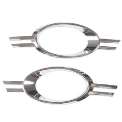 Fog Lamp Chrome Trim Ring Left 2048851374 & Right 2048851474 A2048851374 Compatible With Mercedes Benz C-CLASS W204 (2007-2014) Tag No.255