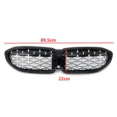 Front Bumper Grill Compatible With Bmw 3 Series G20 2018-2021 Front Bumper Grill Diamond Black And Chrome