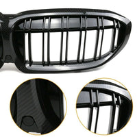 Bumper Grill Compatible With Bmw 3 Series G20 2018-2021 Front Bumper Grill Carbon Fiber Look