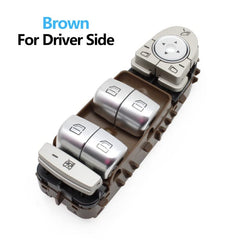 Window Switch Main Compatible With Mercedes C Class Window Switch Main C Class W205 2016 Glc W253 2016 E Class W213 2018 Brown