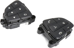 Mercedes-Benz 166/218 Complete Steering Wheel Switch Set (Black-Square) for W166, W156, W246, GLE, and B-Class - Left Hand 0999050600 and Right Hand 0999050700 Options Available Tag-SW-90