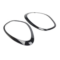 Headlight Chrome Bezel Ring Trim (Black) Left 51139801573 & Right 51139801574 Compatible With MINI COOPER R60 Tag NO.1