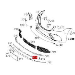 Front Bumper Chrome 2228851600 Compatible with MERCEDES-BENZ E-Class W222 (2014-2020) Tag No.221
