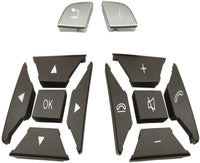 Steering Wheel Buttons High-end Model Moka& Chrome 16690518008490 16690519008490 Compatible With Mercedes Benz ML GL/G Class W166 W463