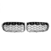Front Bumper Grill Compatible With Bmw 3 Series F30 2012-2018 Front Bumper Grill Diamond Chrome