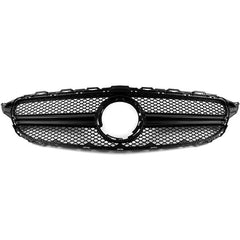 Front Bumper Grill Compatible With Mercedes Benz C Class W205 2014-2019 Front Bumper Grill W205 Grill Amg Black