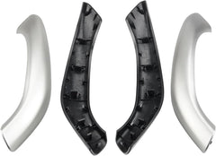 Interior Door Pull Handle Cover Set Chrome Silver Left 51417417513 Right 51417417514 Compatible With BMW X1 X2 F48 F49 F39