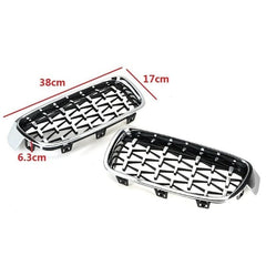Front Bumper Grill Compatible With Bmw 3 Series F30 2012-2018 Front Bumper Grill Diamond Chrome