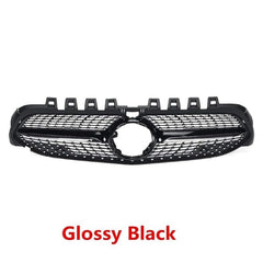 Front Bumper Grill Compatible With Mercedes Benz A Class W177 A250 A200 A45 2019-2023 Front Bumper Grill W177 Grill Diamond Black
