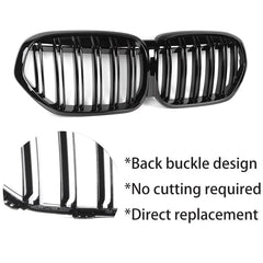 Front Bumper Grill Compatible With Bmw X1 F48 Lci 2019-2023 Front Bumper Grill Glossy Black F48 Grill Glossy Black Lci