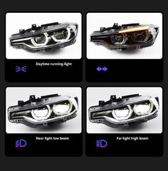 Headlight Headlamp Compatible With Bmw 3 Series F30 2012-2018 Upgraded Projector Lens Led Headlight Headlamp F30 Led Headlight For Helogen