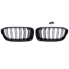 Grill Compatible With Bmw 3 Series Grill F30 M3 Style Kidney Grill Grille Bumper Grill 2012-2018 Glossy Black