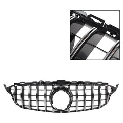 Front Bumper Grill Compatible With Mercedes Benz C Class W205 2019-2022 Front Bumper Grill W205 Grill Gtr Silver Lci