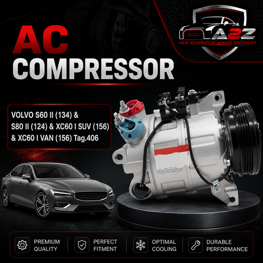 AC Compressor 36001462 & 31315453 & 31332386 & 31366155 & P31315453 Compatible With VOLVO S60 II (134) & S80 II (124) & XC60 I SUV (156) & XC60 I VAN (156) Tag.406