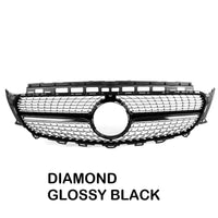 Front Bumper Grill Compatible With Mercedes Benz E Class W213 2016-2021 Front Bumper Grill W213 Grill Diamond Black