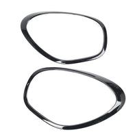 Headlight Chrome Bezel Ring Trim (Black) Left 51139801573 & Right 51139801574 Compatible With MINI COOPER R60 Tag NO.1