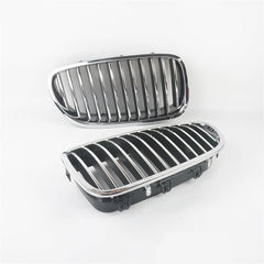 Front Bumper Kidney Grille Full Chrome Set Left 51137336485 & Right 51137336486 Compatible With BMW 5 Series F07 Tag No.116