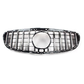 Front Bumper Grill (Without Logo) Compatible With Mercedes Benz E Class W212 2013-2016 Front Bumper Grill W212 Grill Gtr Silver Lci