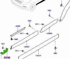 Front Wheel Mud Flap Set Right LR044136 & Left LR044137 Compatible With Land Rover Range Rover Sport - L494 (2014-2017) Tag No.17