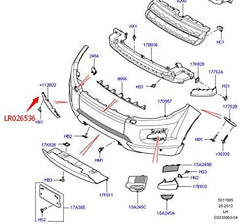 Front Wheel Fender Linning Spoiler Right LR026536 Compatible With Land Rover Range Rover Evoque - L538 (2012-2015) Tag No.40