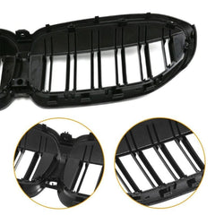 Bumper Grill Compatible With Bmw 3 Series G20 2018-2021 Front Bumper Grill Carbon Fiber Look