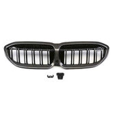 Bumper Grill Compatible With Bmw 3 Series G20 2018-2021 Front Bumper Grill Carbon Fiber Look