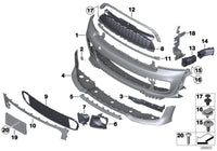 Front Grille Lower Trim Chrome/Black 51117209904 Compatible With Mini Cooper (R55/R56) (2007-2014) Tag No.90