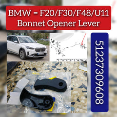 BONNET OPEN RELEASE HANDLE PULL LEVER 51237309608 Compatible With BMW 1 Series F20 & 3 Series F30 & X1 F48