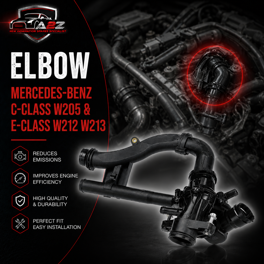 Elbow (Thermostat) 2742000115 2742003100 ASSY (PLASTIC) Compatible With MERCEDES-BENZ C-CLASS W205 & E-CLASS W212 W213 Tag-E-17