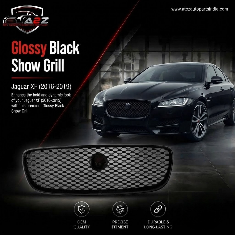 Glossy Black Show Grill T2H3981 Compatible With Jaguar XF (2016-2019) Tag No.22