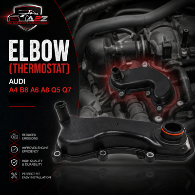 Elbow (Thermostat) 059103525F Compatible With AUDI A4 B8 A6 A8 Q5 Q7 Tag-E-43