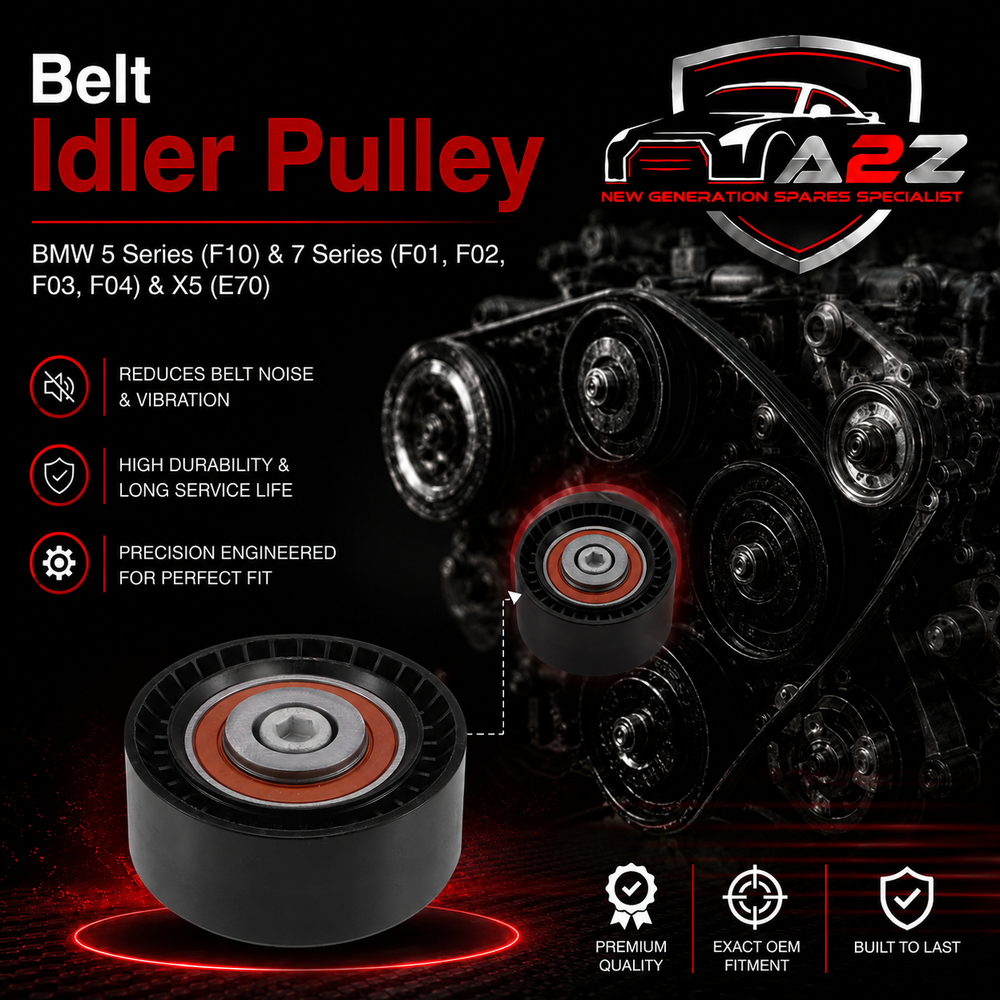 Belt Idler Pulley 11287615130 7615130 11287589365 Compatible with BMW 5 Series (F10) & 7 Series (F01, F02, F03, F04) & X5 (E70) Tag no : 3