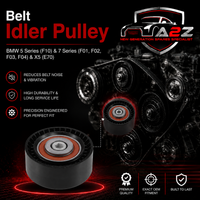 Belt Idler Pulley 11287615130 7615130 11287589365 Compatible with BMW 5 Series (F10) & 7 Series (F01, F02, F03, F04) & X5 (E70) Tag no : 3