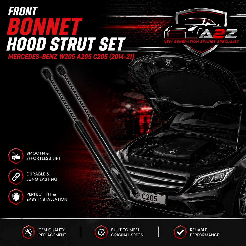 Front Bonnet Hood Strut Left 2059800064 2059801364 & Right 2059800164 2059801464 Compatible With MERCEDES-BENZ C-CLASS (W205) & C-CLASS Convertible (A205) & C-CLASS Coupe (C205)