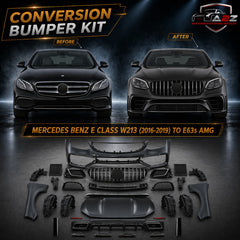 A To Z Compatible With Mercedes Benz E Class W213 (2016-2019) Upgrade Facelift Convert To E63s Amg 1:1 Body Kit Bumper Hood Fender CC-8912 (Shipping Cost Not Included In Price)